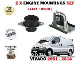 For Vauxhall Opel Vivaro 2001- New Left + Right Side 2 X Engine Mountings Set