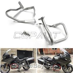 Front Engine Guard Side Crash Bar Protector Silver Kit For BMW R1200RT 2014-2018