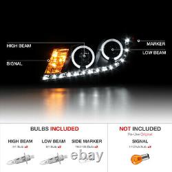 Halo Black Projector LED Headlight Lamp For Honda Accord 08-12 CP2 CP3 EX/EX-L