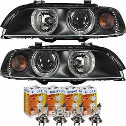 Hella Headlight Set for BMW E39 Yr 00-03 Facelift Inkl. Philips H7/H7+ Engines