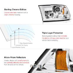 OLED TUBE For 09-18 Dodge RAM 1500 2500 3500 Chrome Projector Headlight Lamp