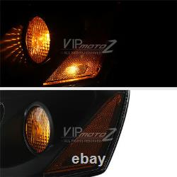 PAIR Black Driving Headlight Amber Corner Turn Signal Lamp For 05-10 Pontiac G6