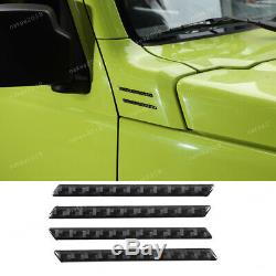 Real Carbon Fiber Engine Hood Side Wrap Angle Trim For Suzuki Jimny 2019 202011