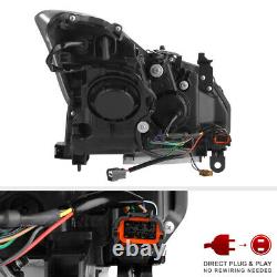 SEQUENTIAL LED SIGNAL DRL Smoke Projector Headlight Lamp for 08-15 G37 Q60 2DR