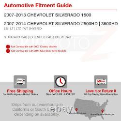 SINISTER BLACK 2007-2013 Chevy SIlverado 1500 2500HD 3500HD Halo LED Headlight