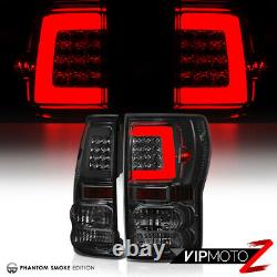 SMOKED LENS FiBer OpTic LED Tail Lights For 07-13 Toyota Tundra Pick Up Truck