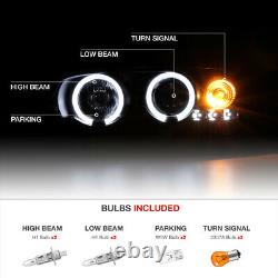 00-03 Bmw E46 3-séries 01-06 M3 Black Halo Angel Yeux Projecteur Lampes Phares