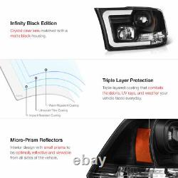 09-18 Dodge Ram Ram Pickup Led Neon Tube C-shape Drl Projecteur Phare Lampe Black