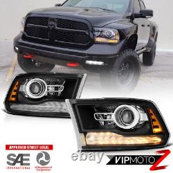 13-18 Dodge Ram 1500/2500/3500 Style Usine Noir Led Projecteur Phare