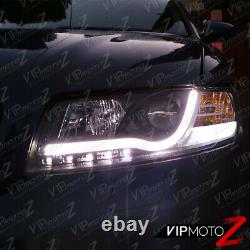 2002-2005 Audi A4/s4 Euro Black Projector Headlight+led Neon Drl Lampes De Course