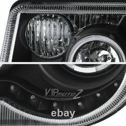 2005-2010 Chrysler 300c 300 C Led Strip Drl Projecteur Halo Black Phares Lampe