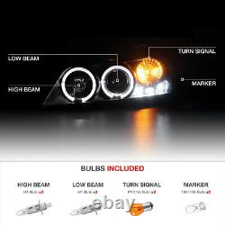 2005-2010 Pontiac G6 Gt Base Black Halo+led Projecteur Projecteur Phares