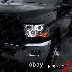 2009-2018 Dodge Ram 1500 2500 3500 Smoke Halo Led Projecteur Phares Lampe Pair