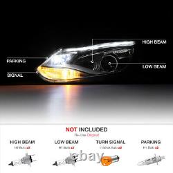 2012-2014 Ford Focus Sedan Hatchback Black Led Projector Headlight + Smd Ampoule