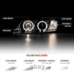 96-02 Bmw Z3 Dual Halo Projecteur Euro Chrome Phares Assemblage Gauche + Droite