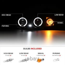 99-01 Bmw E46 320/323/325/328/330 4dr Berlin Black Dual Halo Projector Head Lampadaire