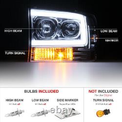 99-04 Ford F250 F350 Superduty Neon Tube Led Drl 1pc Projecteur Paire Phare