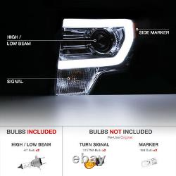 Chrome 2009-2014 Ford F150 Projecteur À Led Plasma Phares Gauche + Droite Set