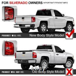 Dernière Design 14-18 Chevy Silverado 1500 2500 3500 Led Black Tail Lights Pair