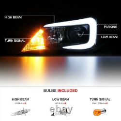 Dernière Design Tube Oled Lampes Phares Noires Pour 08-14 Subaru Impreza Wrx