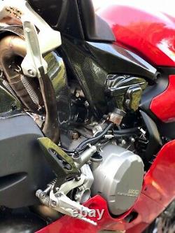 Ducati Panigale 899 959 V2 Fibre De Carbone Couvercle Du Moteur Panneaux Latéraux Carénage Set