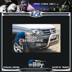 Fits Vw Amarok Bull Bar Chrome Essieu Nudge A-bar 60mm 2009-2016 Logo