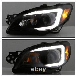Led Neon Tube Drl Fit 06 Fit 07 Subaru Impreza/wrx Black Projector Headlight