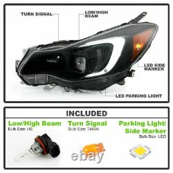 Neon Tubeblack Smoked Projector Headlight Pair Pour Subaru XV Crosstrek/impreza
