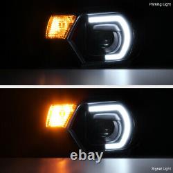 Optic Neon Tube Drl Pour 12-15 Toyota Tacoma Black Projector Lampe De Phare À Led