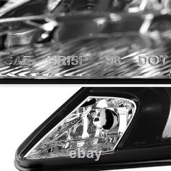 Pour 00-05 Toyota Celica Gt Gts Jdm Cristal Phares Avant Noirs Assemblage Des Lampes