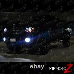 Pour 01-11 Ford Ranger Pair L+r Dual Halo Led Drl Lampe Phare De Projecteur Noir
