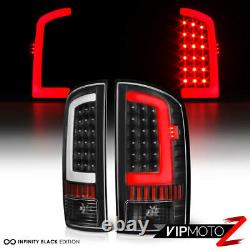 Pour 02-06 Dodge Ram 1500 2500 3500 Black Oled Neon Tube Tail Lumières Paire De Lampes