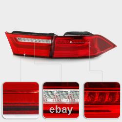 Pour 04-08 Acura Tsx Full Led Rouge Lens Clair Oled Neon Tube Tail Lampe De Frein Léger