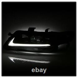 Pour 04-08 Acura Tsx Led Bar Tube Neon Black Projecteur Phare De Gauche + Lampe De Droite