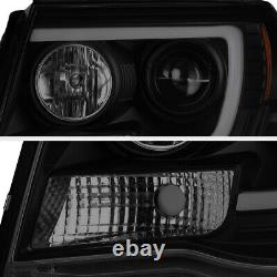 Pour 05-11 Toyota Tacoma Black Housing Smoke Lens Led Tube Projector Headlight