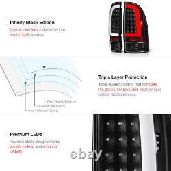 Pour 05-15 Toyota Tacoma Prerunner Xrunner Trd Black Led Neon Tube Tail Light Set