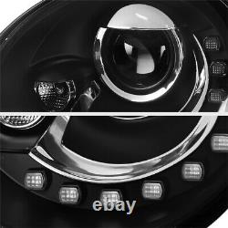 Pour 06-10 Vw Beetle Tdi Gls Glx Cabrio 2.5 Black Led Projector Headlight