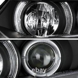 Pour 06-11 Honda CIVIC 2d Coupe Fg Black Led Projecteur D'oeil Halo Angel Phare
