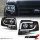 Pour 07-14 Ford Expedition Suv Arctic Optic Black Projector Led Neon Phares