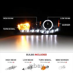 Pour 08-17 Lancer Evolution Evo Gsr Mr Black Led Strip Halo Projecteur Phare