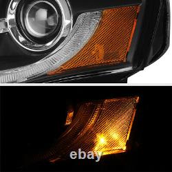 Pour 09-12 Audi A4 B8 Infinity Black Projector Headlight Drl Led Light Bar Euro