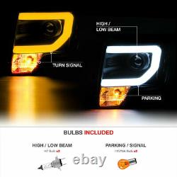 Pour 09-14 Ford F150 Black Switchretour Led Neon Tube Halo Drl Projecteur Phare