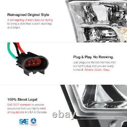 Pour 09-18 Dodge Ram Usine Quad Style Chrome Lampe De Remplacement Phare
