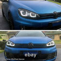 Pour 10-14 Volkswagen Mk6 Gti Golf Sportwagon Oled Neon Tube Phares Rouges Paire