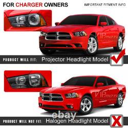 Pour 11-14 Dodge Chargeur Hid Model Halo Angel Yeux Projecteur Led Phare Noir