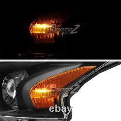 Pour 13-15 Nissan Altima Factory Style Black Projector Headlight Lamp Assemblage