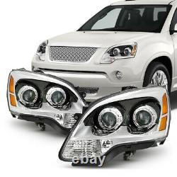 Pour 2007-2011 Gmc Acadia Direct Factory Remplacement Chrome Phares Assemblage