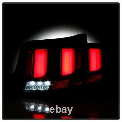 Pour 2010-2012 Ford Mustang Noir Clair Sequential Tube Tail Lampe De Frein Léger