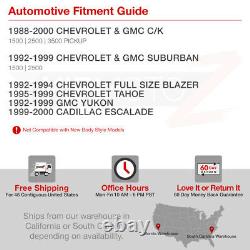 Pour 88-98 Chevy Gmc C10 C/k Suburban Tahoe Yukon Lentille De Frein Rouge Led