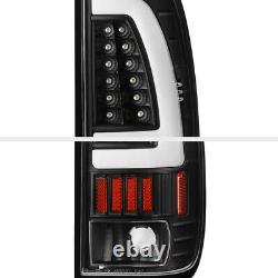Pour 97-03 Ford F150 F250 Superdust Black Neon Tube Lumière De Frein Led Tail Lampe L+r